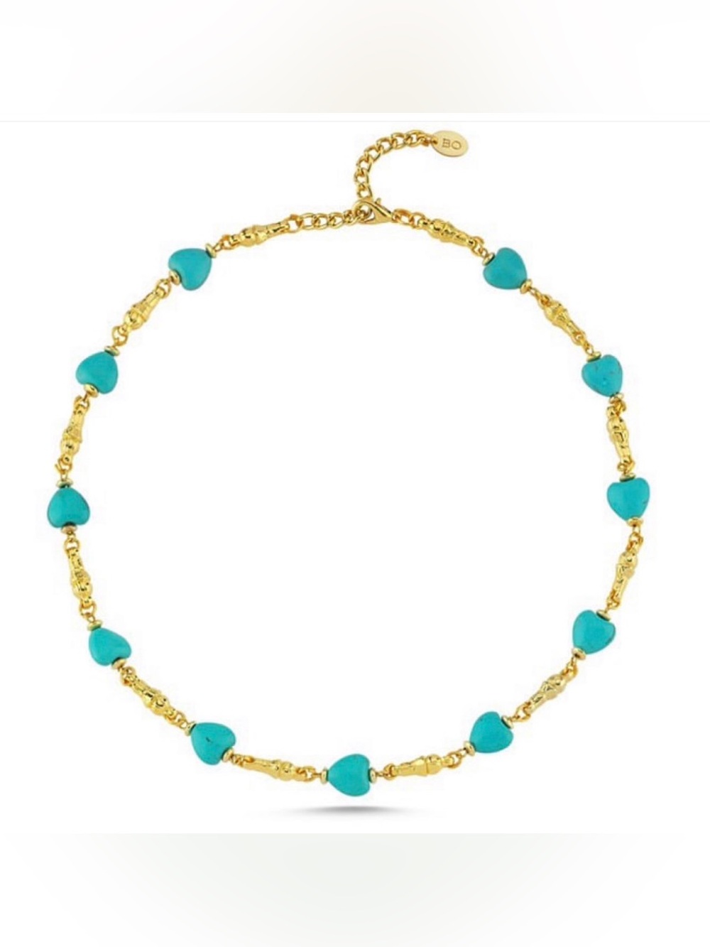 Heart Beads Turquoise Necklace